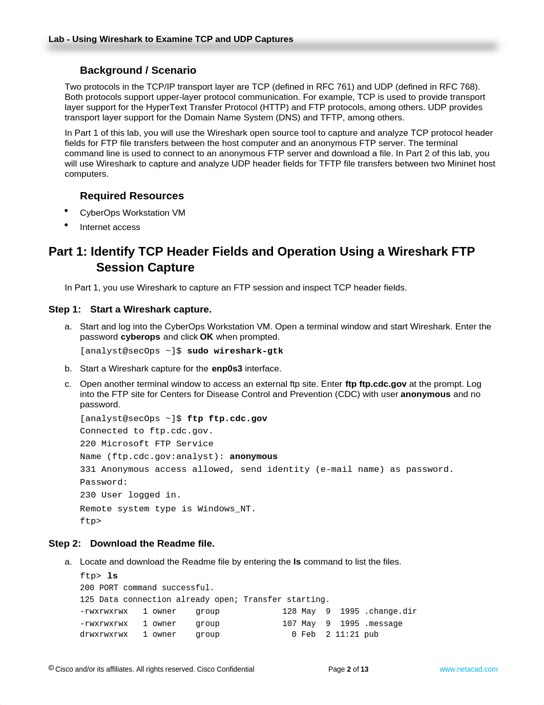 4.6.4.3 Lab - Using Wireshark to Examine TCP and UDP Captures.docx_dydt6hpv6dy_page2