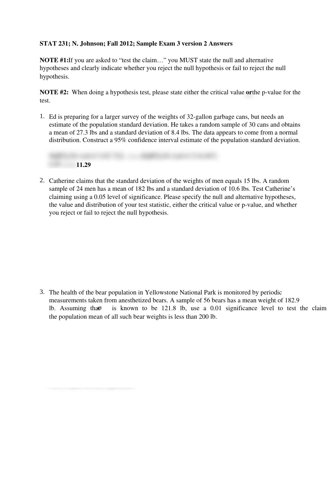 STAT 231 Fall 2012 Sample exam 3 v2 Answers_dydw4ivw2d5_page1