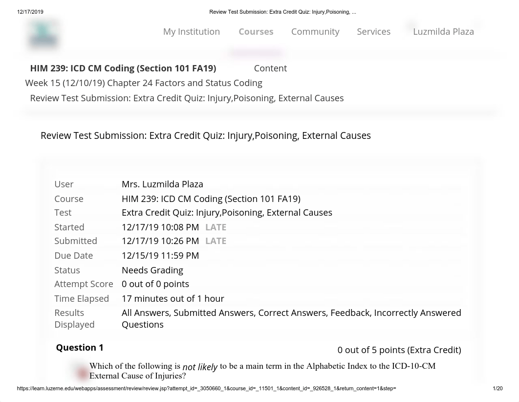 Review Test Submission_ Extra Credit Quiz_ Injury,Poisoning, .._.pdf_dyejvzfztyk_page1