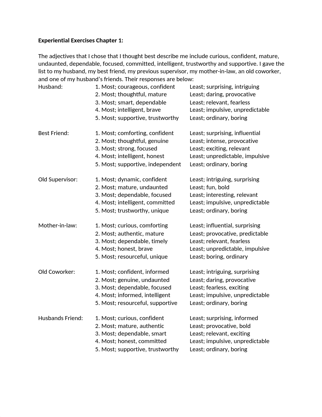 Ch 1-9 Experiential Exercises for Self-Assessment.docx_dyemhr2yhfk_page1