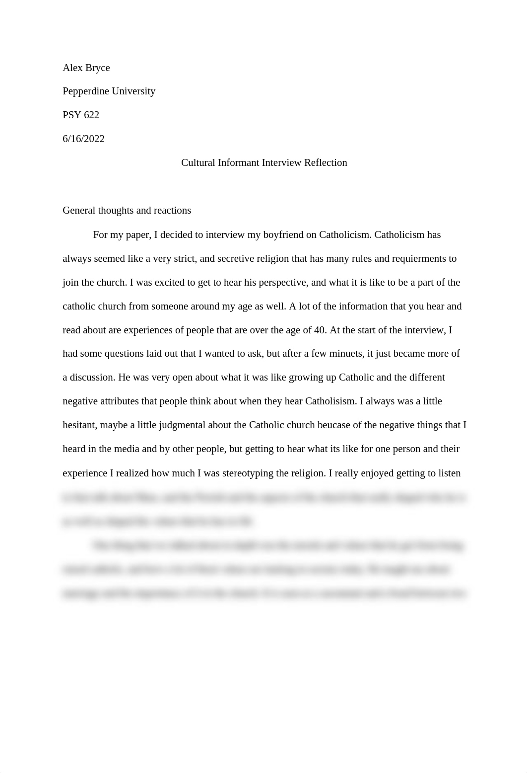 Cultural informant Interview Reflection.docx_dyer21rhcps_page1