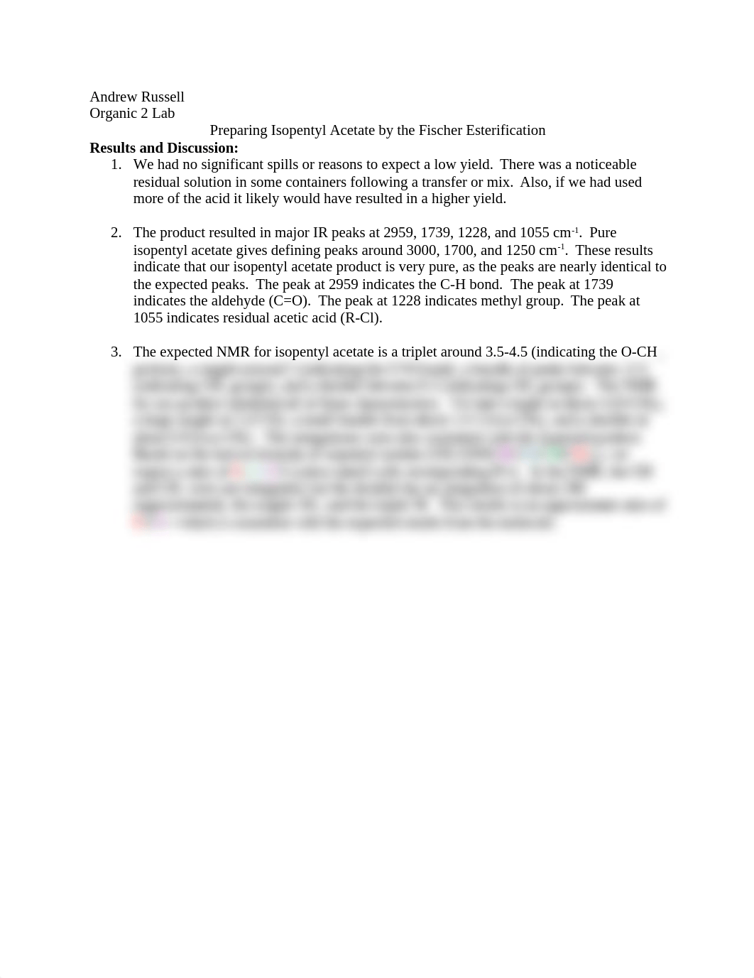 Preparing Isopentyl Acetate by the Fischer Esterification_dyerckq0u0m_page1