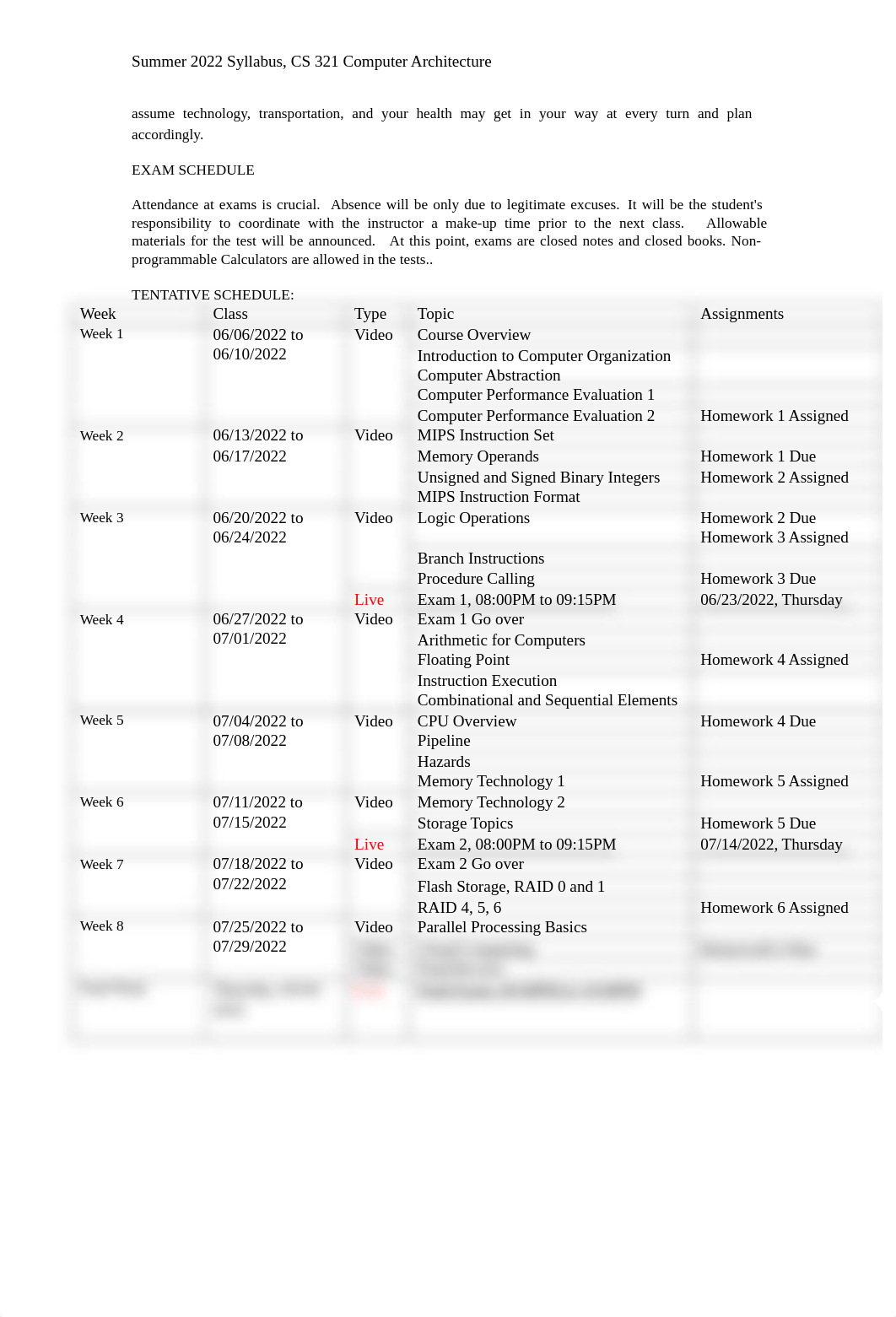 Summer 2022 CS321-01SP Computer Architecture Syllabus-3.pdf_dyesthums43_page2