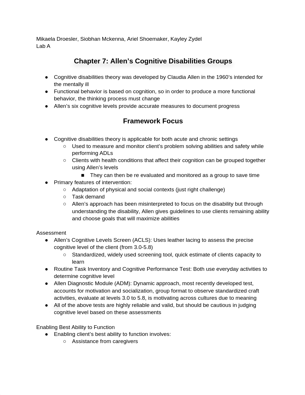 402 Sum 18 Lab A - FOR Chapter 7 Allens Cognitive Disabilities - Droesler, McKenna, Shoemaker, Zydel_dyf8h7n6lwk_page1