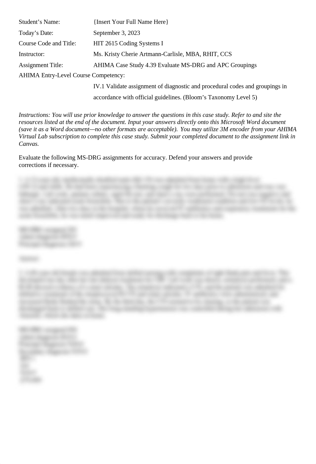 AHIMA Case Study 4.39 Evaluate MS-DRG and APC Groupings.docx_dyfmw8eh7mk_page1