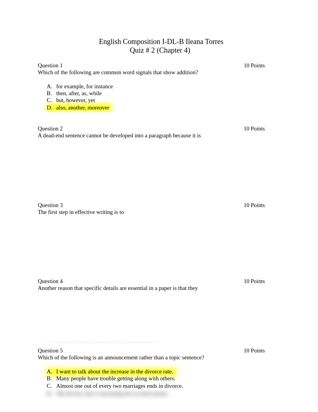 English Composition I-DL-B Ileana Torres-Quiz #2 (Chapter 4).docx_dygifddgdqq_page1