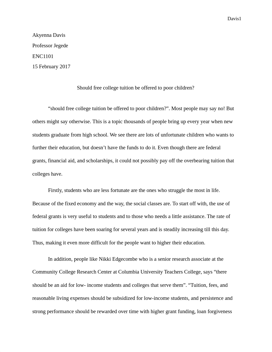 persuasive essay enc 1101 Akyenna Davis.docx_dygir0eeg83_page1