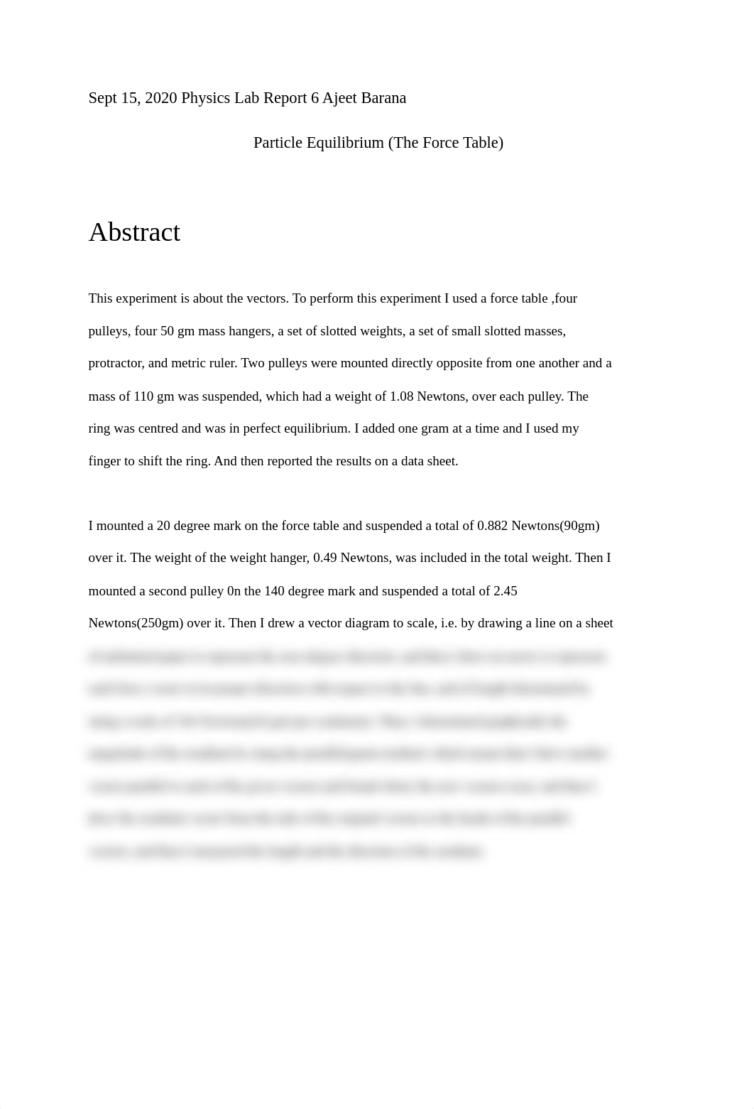 Lab repport 6 - Particle Equilibrium (The Force Table) .pdf_dygqhlt5h68_page1