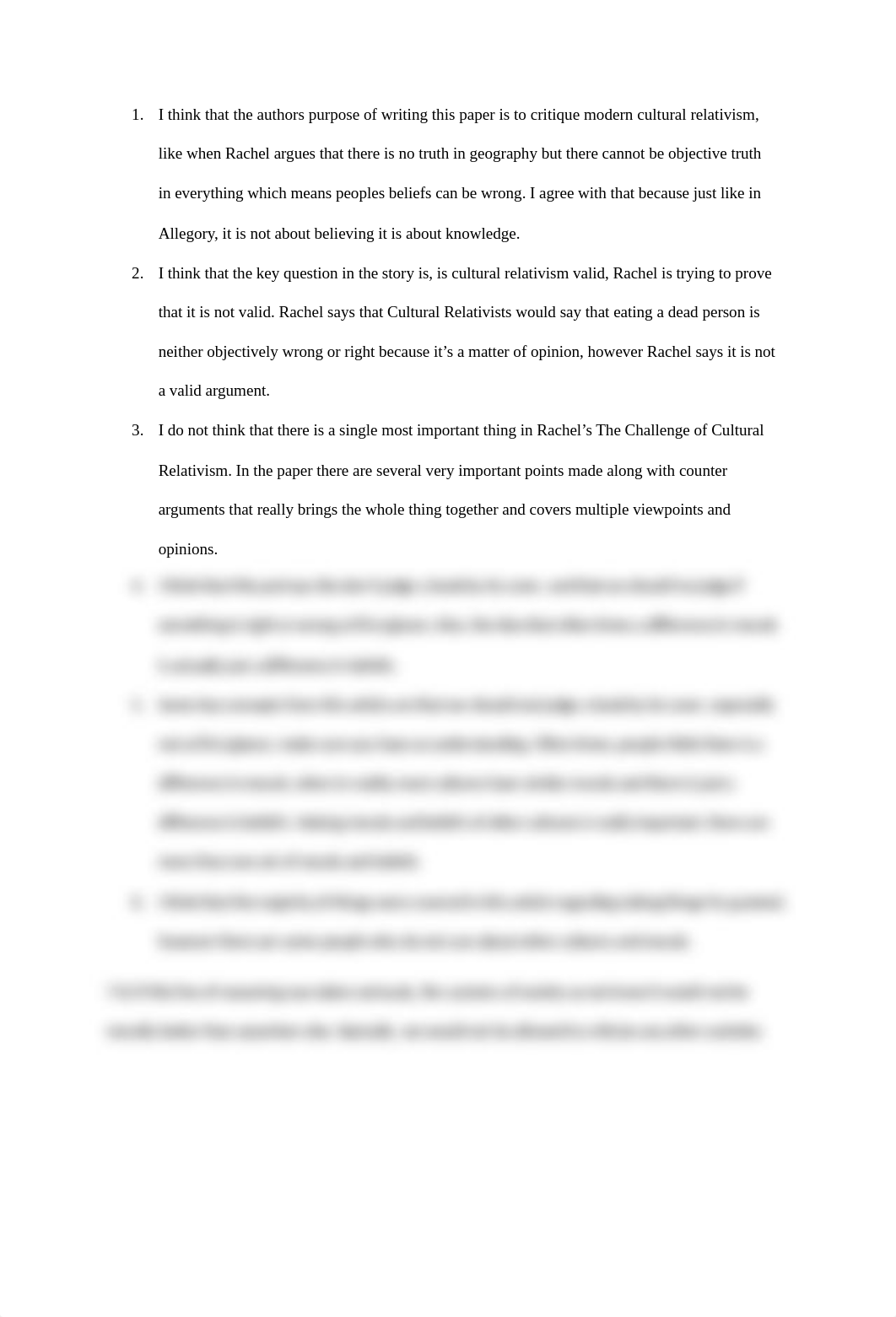 I think that the authors purpose of writing this paper is to critique modern cultural relativism.doc_dygr5rkfw4n_page1