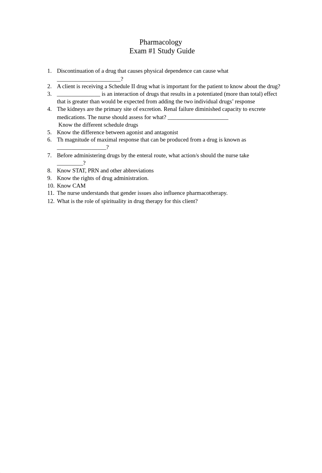 PHARM STUDY GUIDE FOR EXAM 1.docx_dygxz0h1u1c_page1