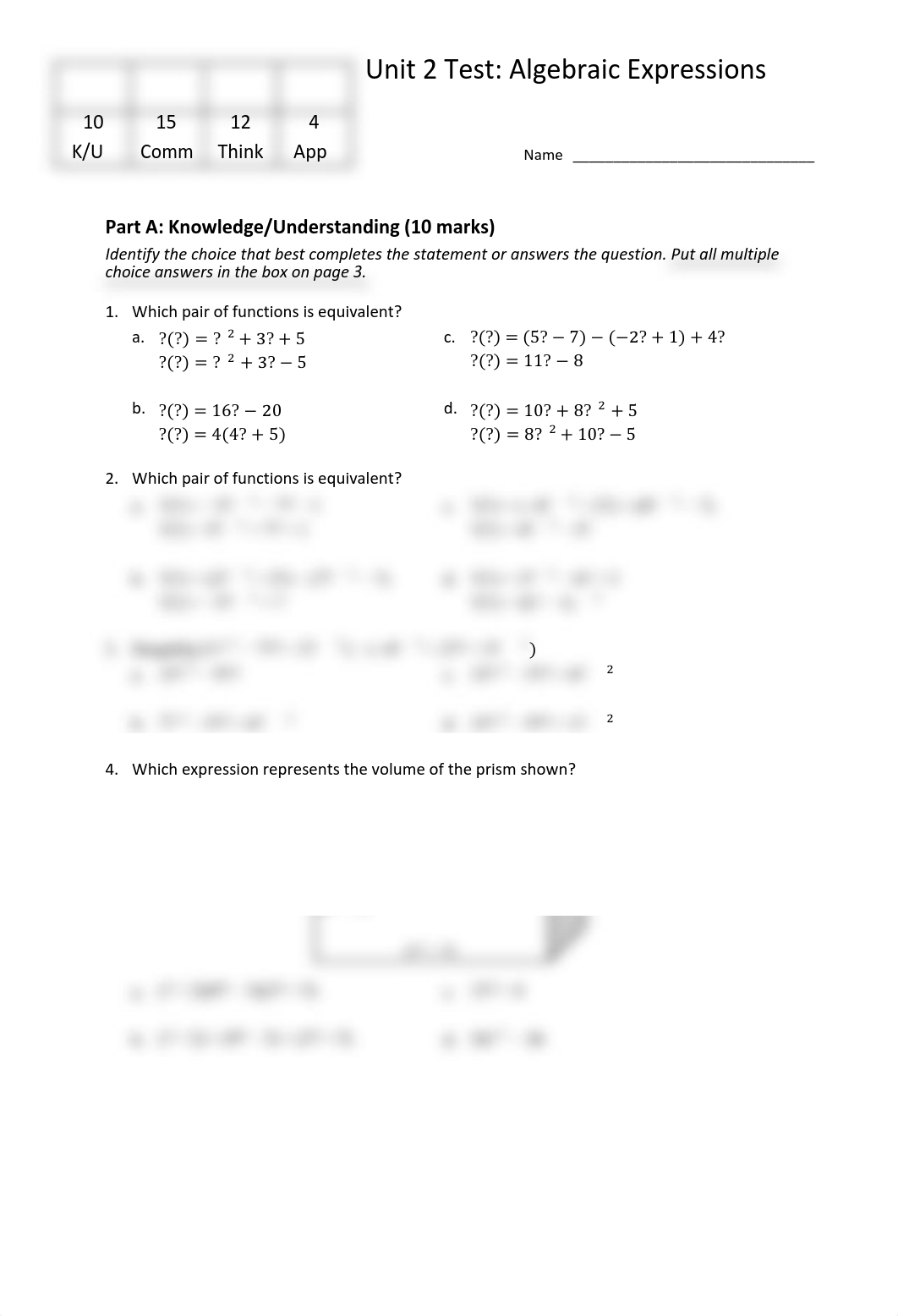 1586314152-MCR3U - Unit 2 Test Algebraic Expressions.pdf_dyh4ykrhp0i_page1