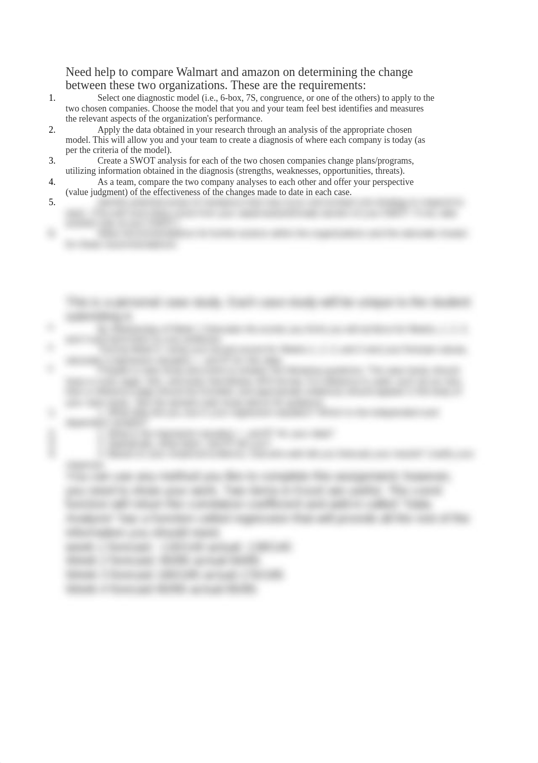 Need help to compare Walmart and amazon on determining the change between these two organizations.do_dyhpj5dho1x_page1