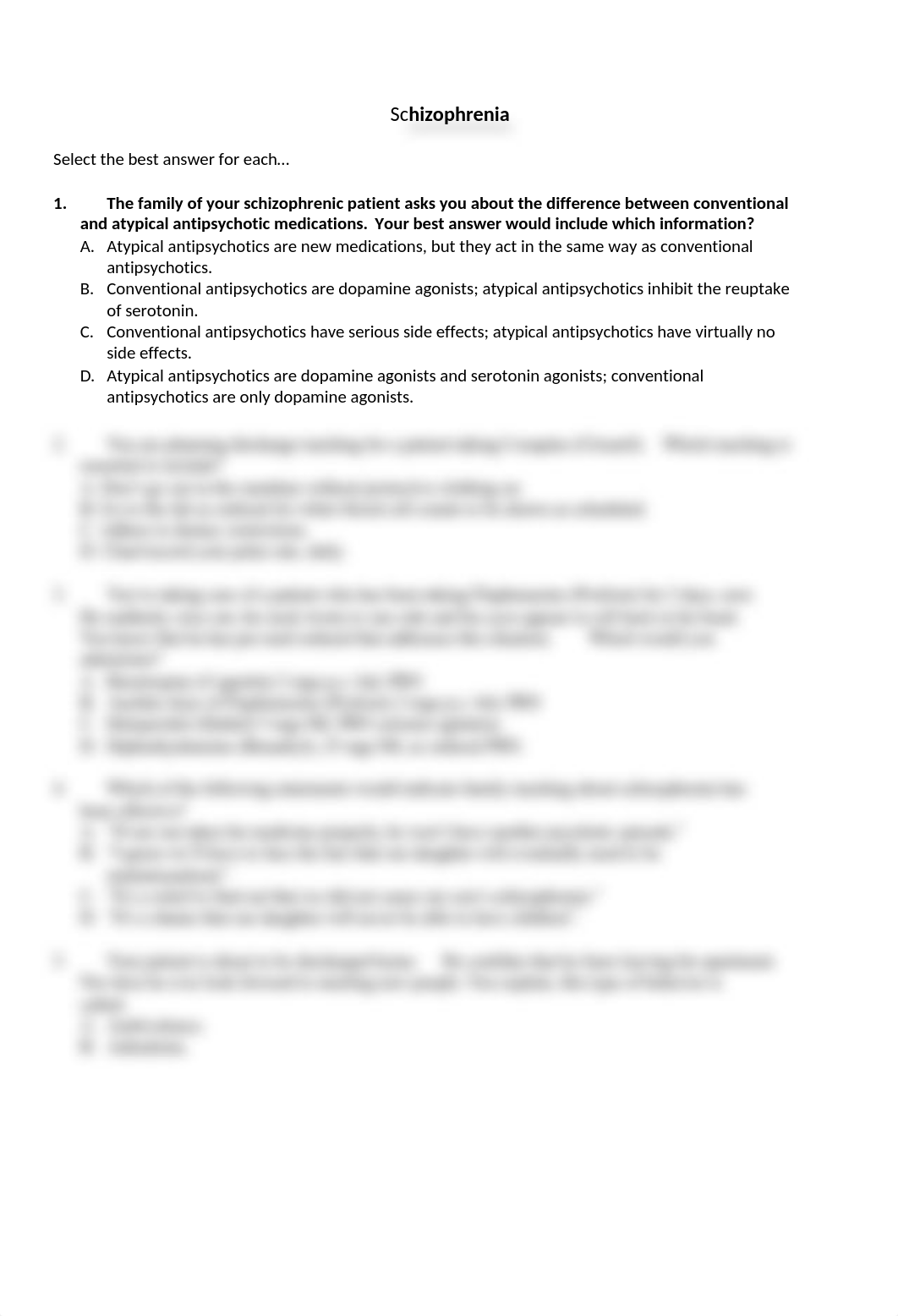 Mental Health -Group 2 - Schizophrenia Questions.docx_dyhsbjyd7ql_page1