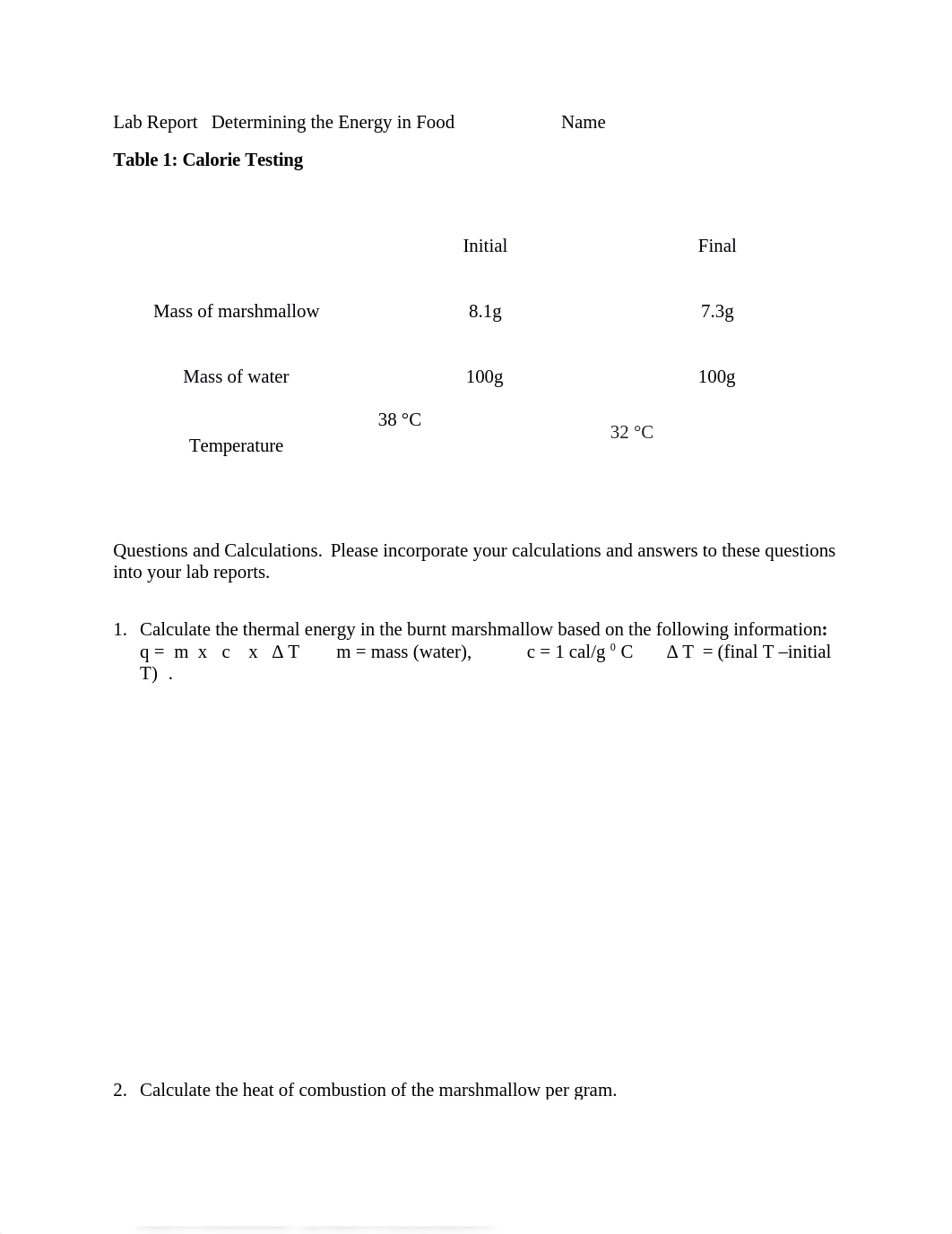 Week 3 Lab Report   Determining the Energy in Food.docx_dyj2snhn0zx_page1