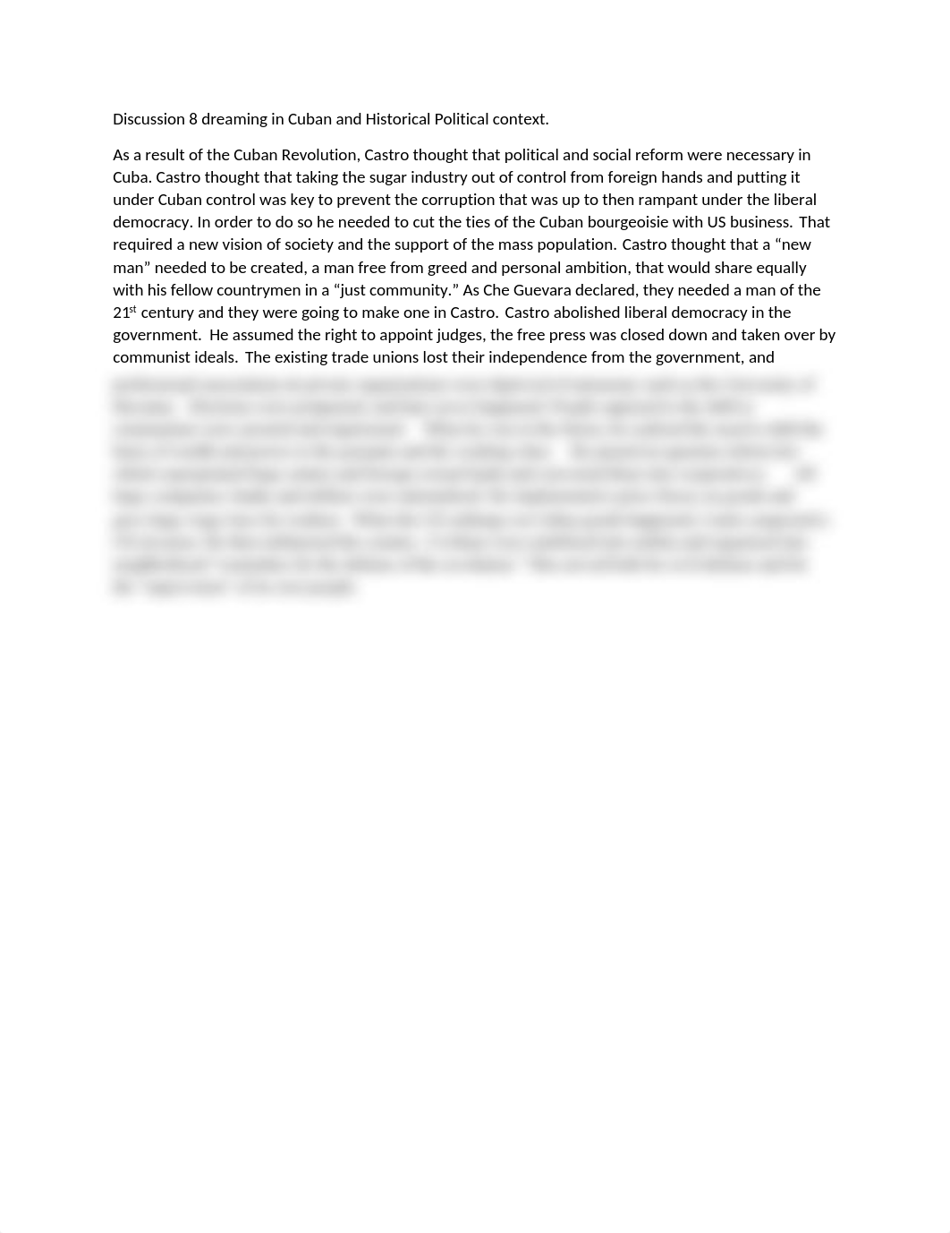 Discussion 8 dreaming in Cuban and Historical Political context..docx_dyj9qw68usw_page1