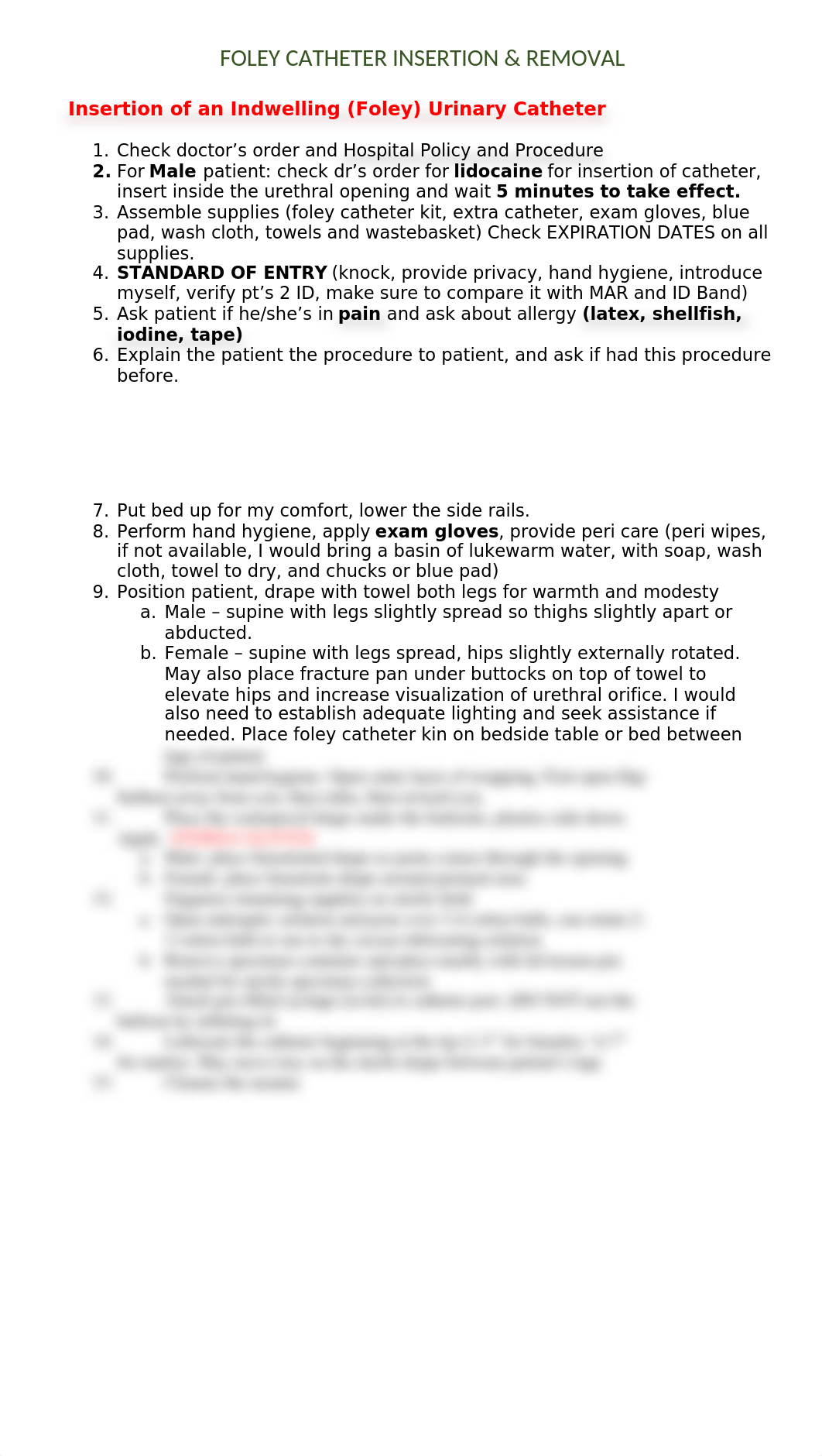 FOLEY CATHETER INSERTION - final exam lab.docx_dyjanwgsf7i_page1