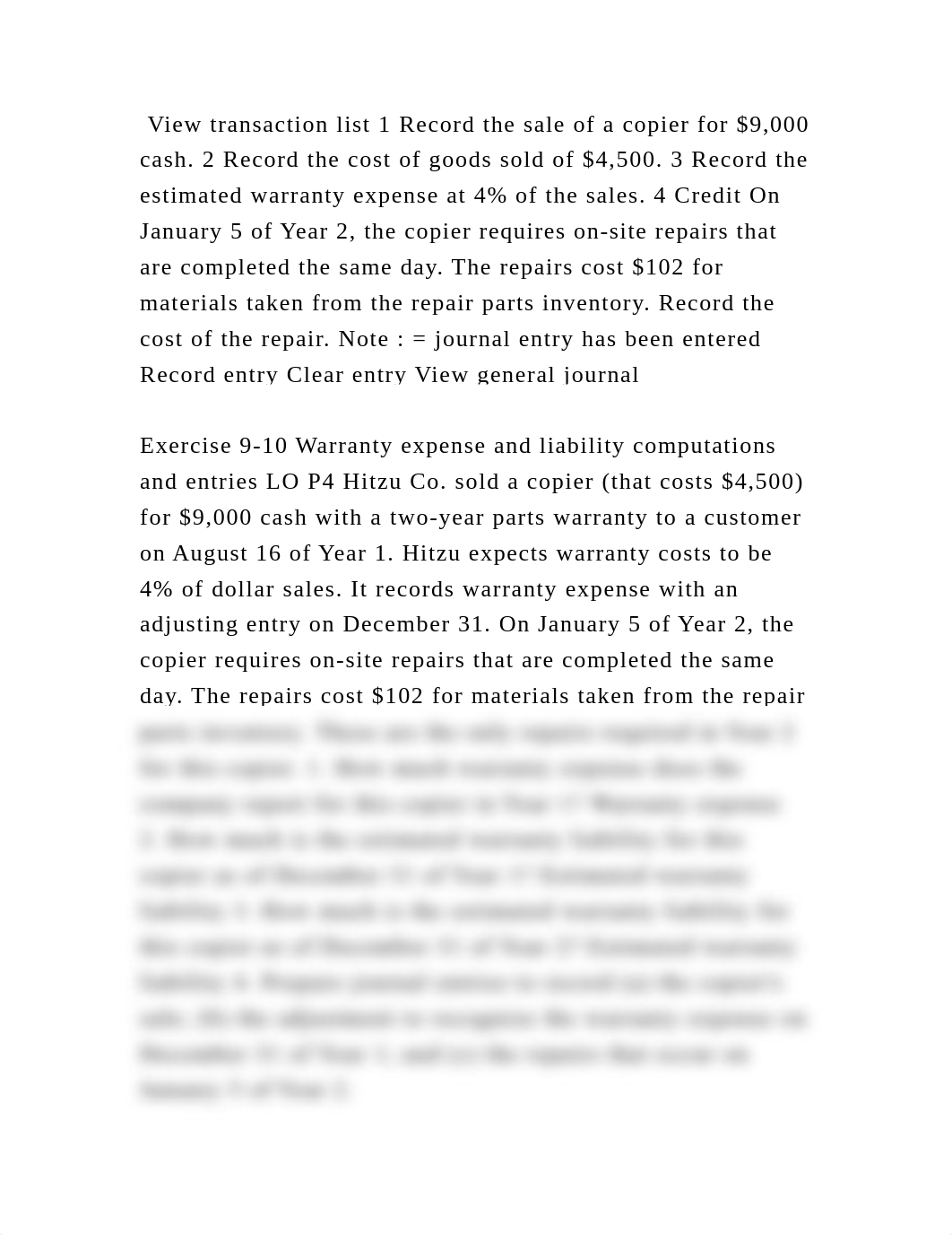 View transaction list 1 Record the sale of a copier for $9,000 cash. .docx_dyjazjh688y_page2