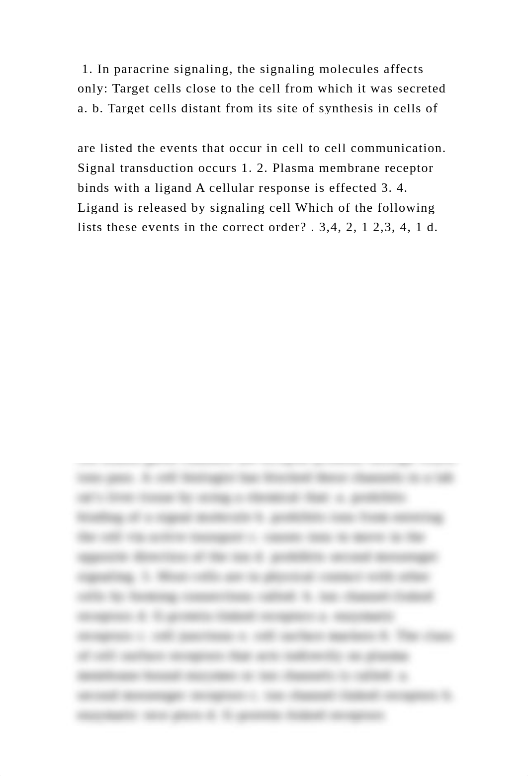 1. In paracrine signaling, the signaling molecules affects only Targ.docx_dyjovcky30w_page2