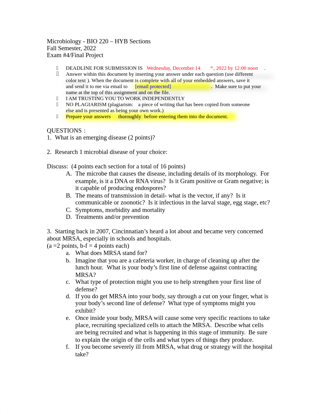 Exam 4 Final Project Microbiology BIO 220 Fall 2022 HYB SECTIONS.docx_dyjq0k4xrki_page1