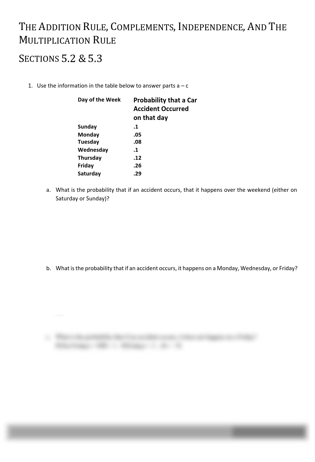 (9) The Addition Rule, Complements, Independence, and the Multiplication Rule Sections 5.2 & 5.3_Sol_dyjufry407x_page1