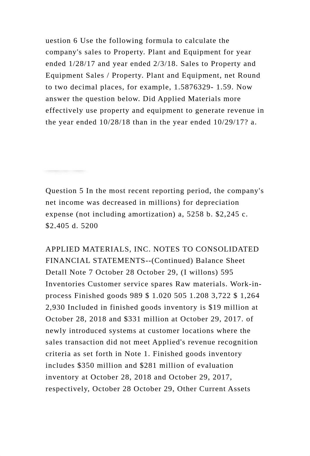 Question 10 Applied Materials depreciates buildings and improvements .docx_dyk6aeutnfw_page3
