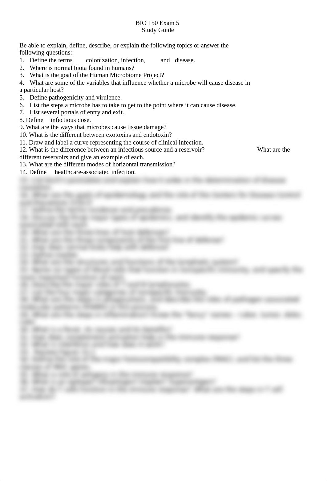 BIO 150 Exam 5 Study Guide.docx_dyk8cxujvj9_page1