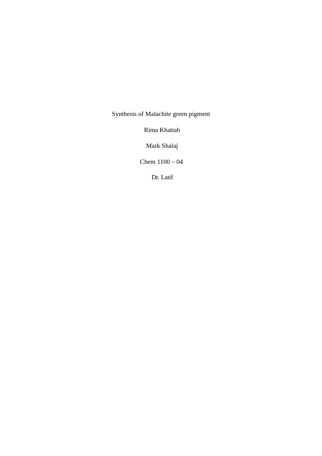 Synthesis of Malachite green pigment.docx_dyklkjekvyu_page1