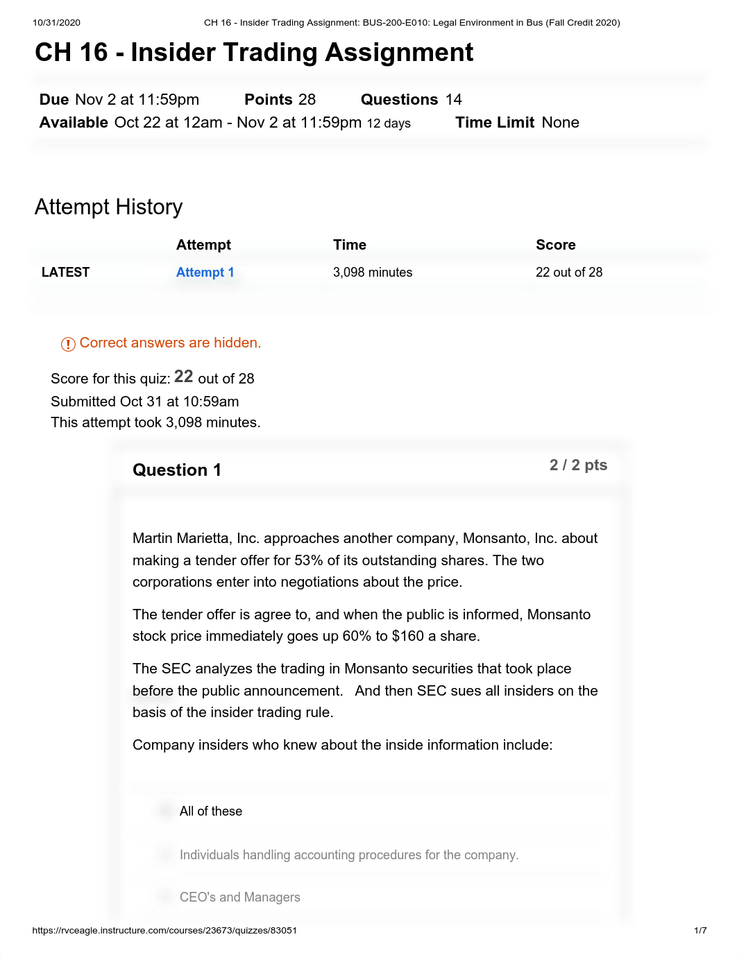 CH 16 - Insider Trading Assignment_ BUS-200-E010_ Legal Environment in Bus (Fall Credit 2020).pdf_dykosfux52v_page1