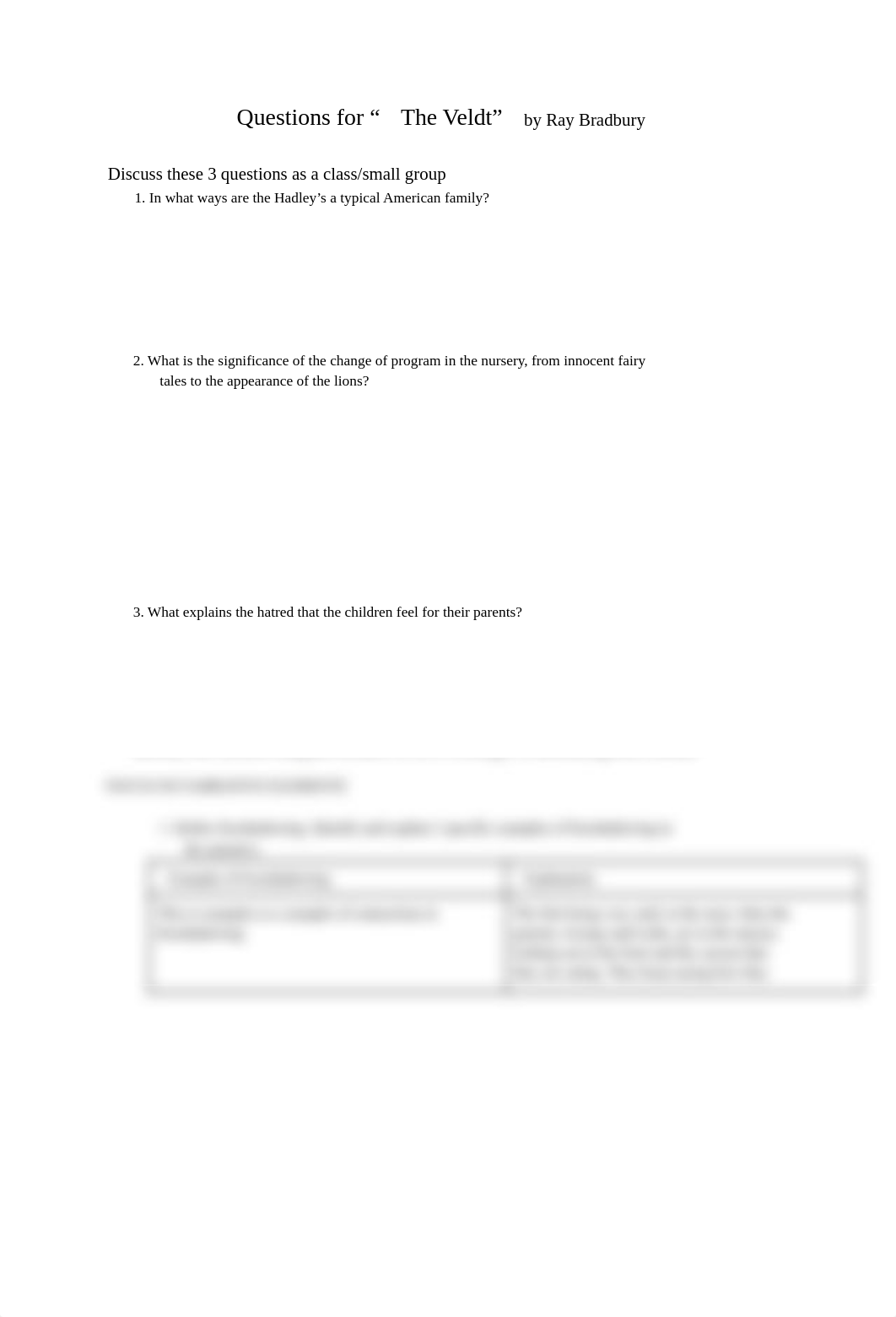 Questions for "The Veldt" by Ray Bradbury.pdf_dykx1dewujt_page1