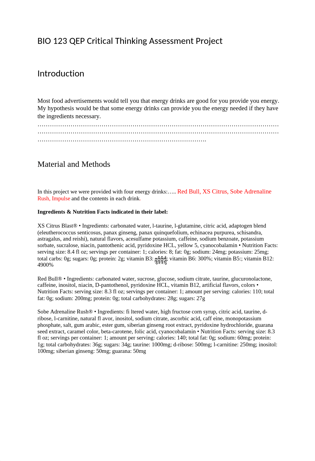 Sample of BIO 123 QEP Critical Thinking Assessment Project (2).docx_dykytar38ez_page1