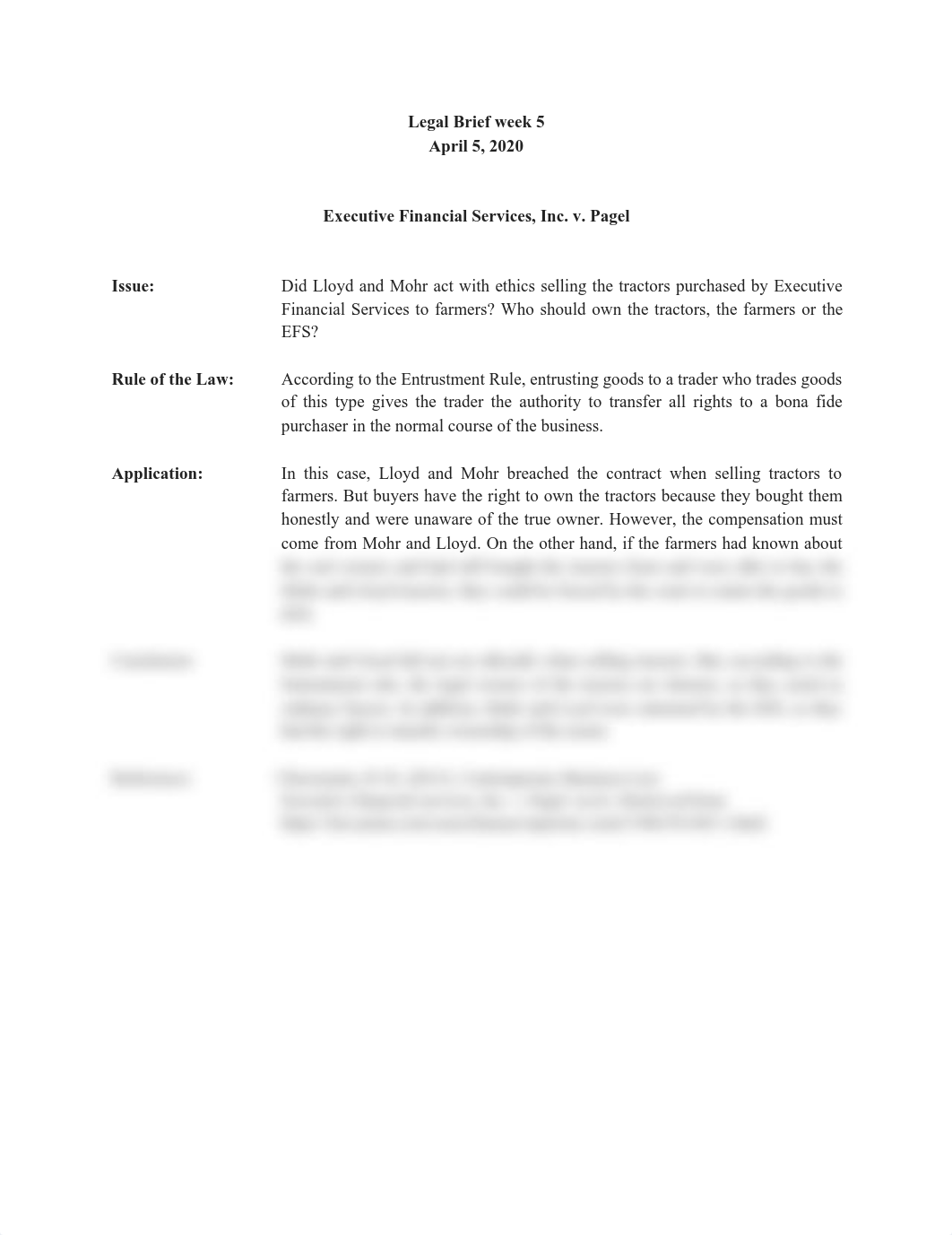 540 BUS - BUSINESS LAW - LEGAL BRIEF WEEK5 - Executive Financial Services, Inc. v. Pagel.pdf_dykz3l5mazo_page1