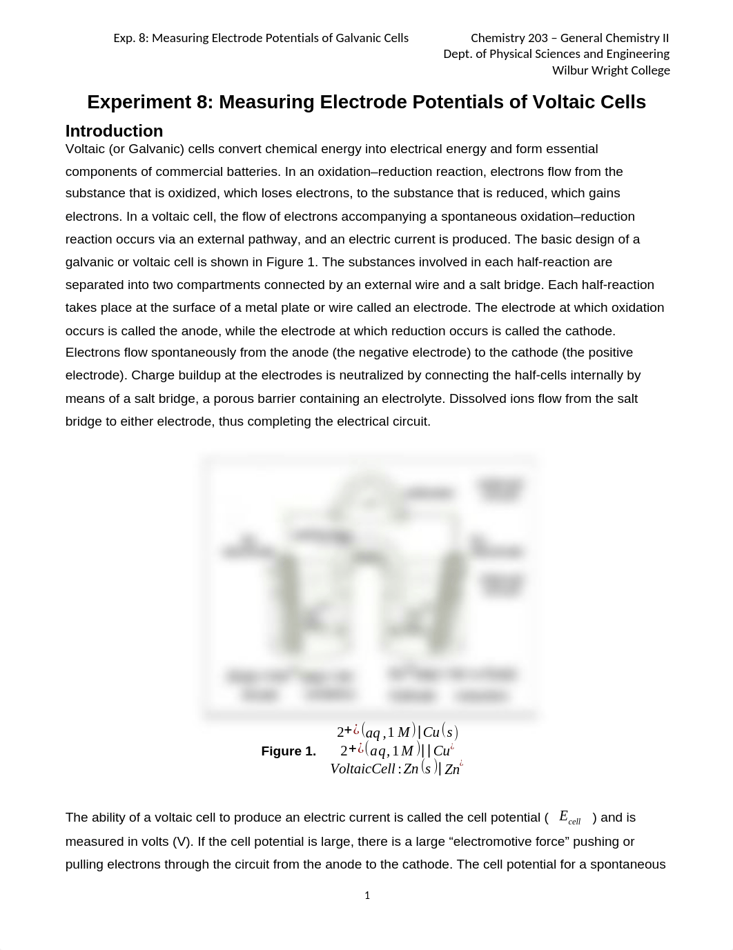 Exp. 8 - Measuring Electrode Potentials of Galvanic Cells - SOLUTION.docx_dylrll9z2nn_page1