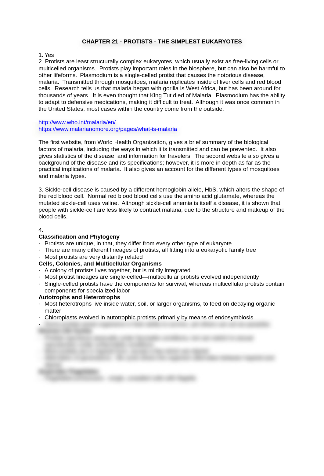 CHAPTER 21 - PROTISTS - THE SIMPLEST EUKARYOTES - Notes_dylyjs6svij_page1