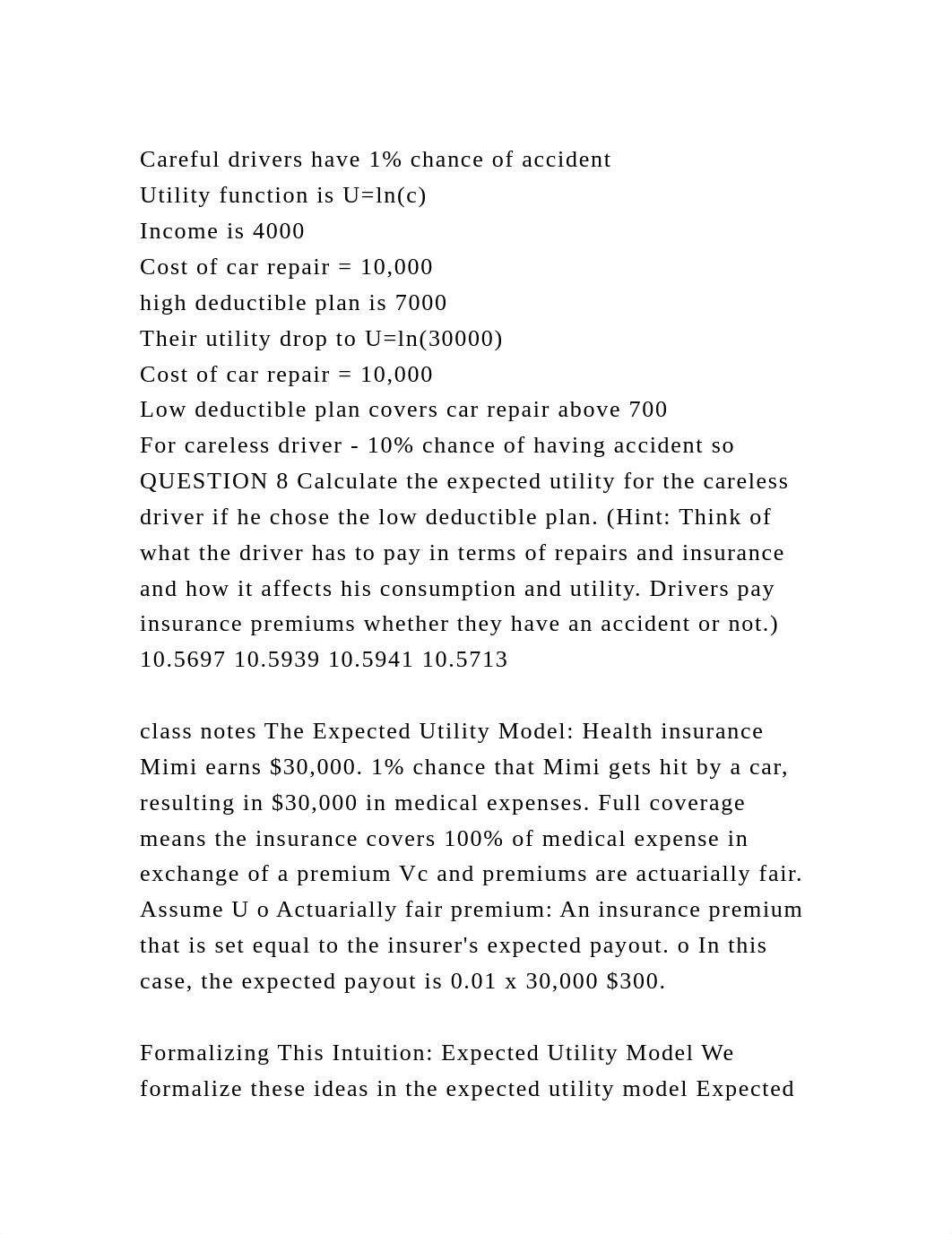 Careful drivers have 1 chance of accidentUtility function is U=ln.docx_dymmhdews7m_page2