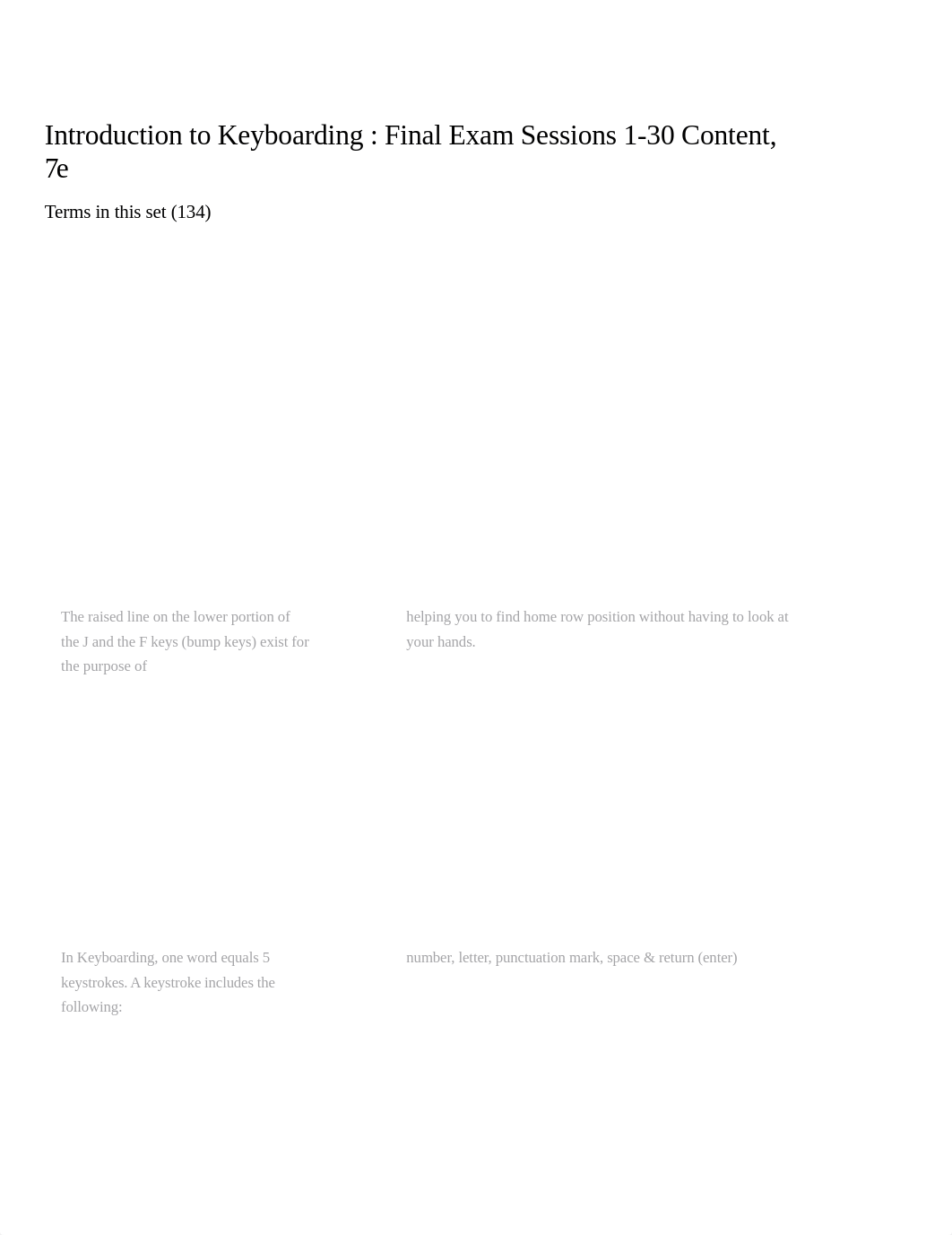 Introduction to Keyboarding _ Final Exam Sessions 1-30 Content, 7e Flashcards.pdf_dyndidrq7vd_page1