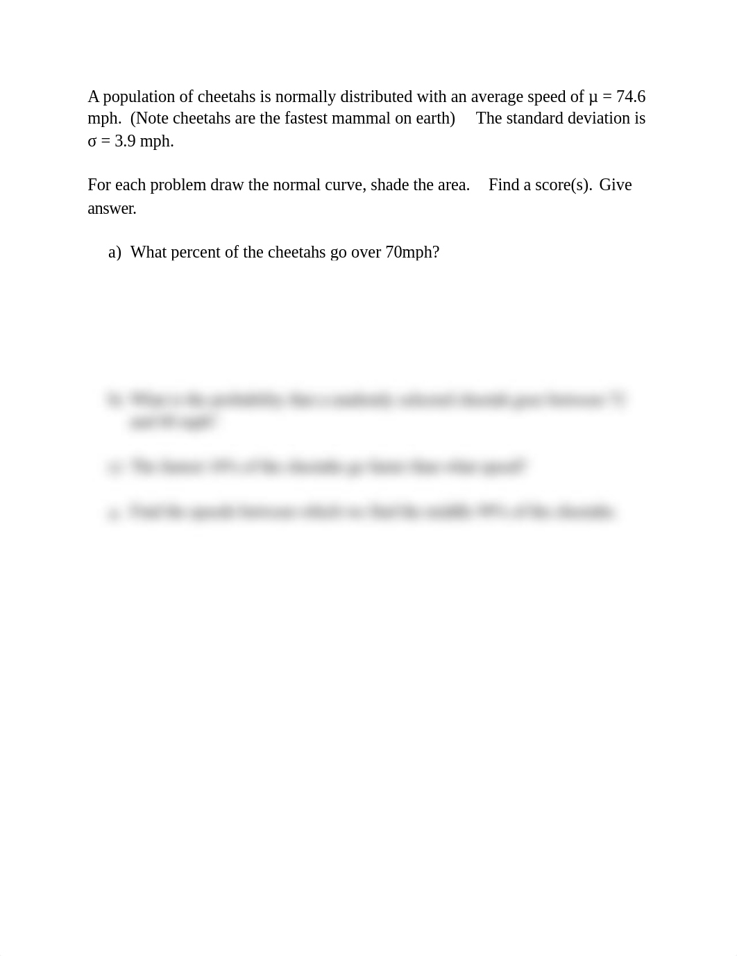 A population of cheetahs is normally distributed with an average speed of µ (2).docx_dyneyuknmxj_page1