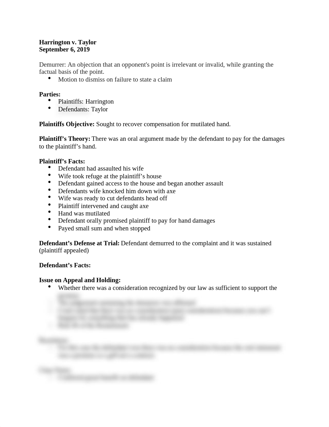 Harrington v. Taylor Case Brief.docx_dynj6urtoz2_page1