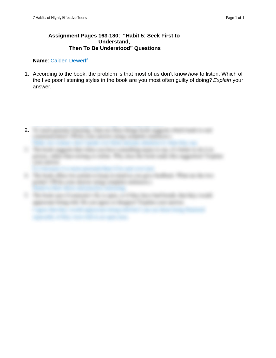 Assignment Pages 163-180 Habit 5- Seek First to Understand then to be Understood.docx_dypbdij8ee2_page1