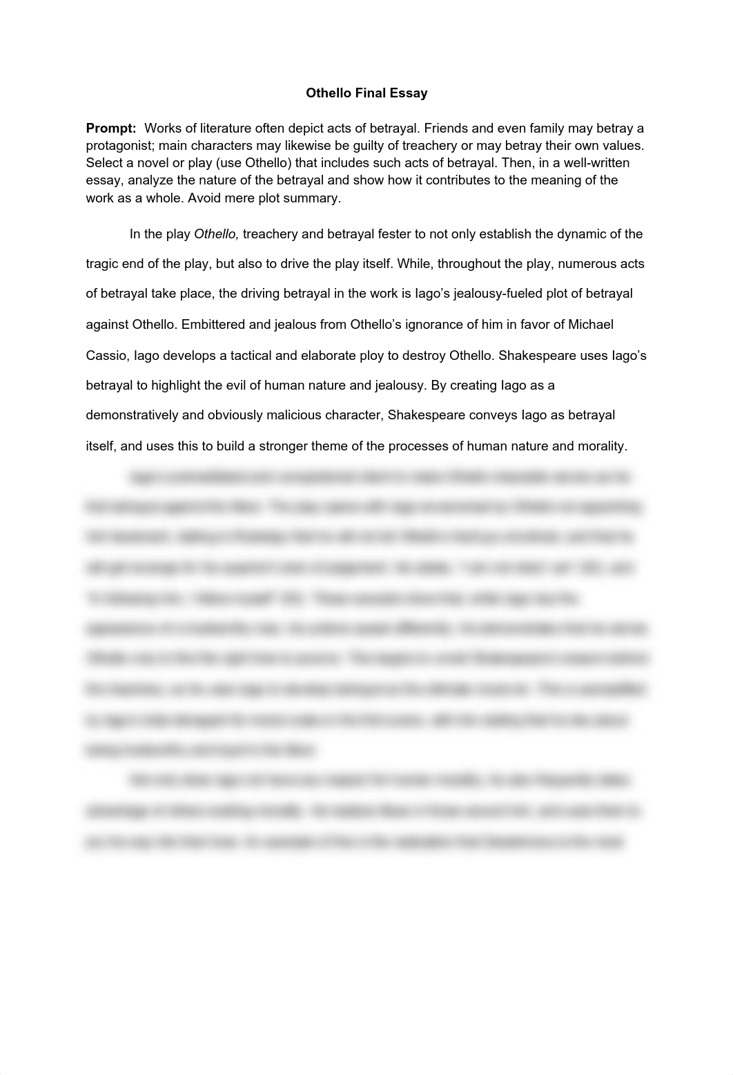 Alexandria Smith - Othello Final Essay.pdf_dypcqs3d1xd_page1