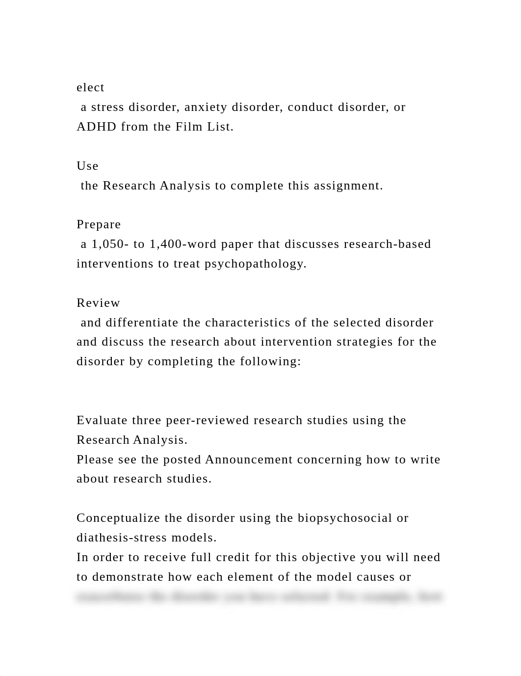 elect a stress disorder, anxiety disorder, conduct disorder, or AD.docx_dypv0d45q4t_page2