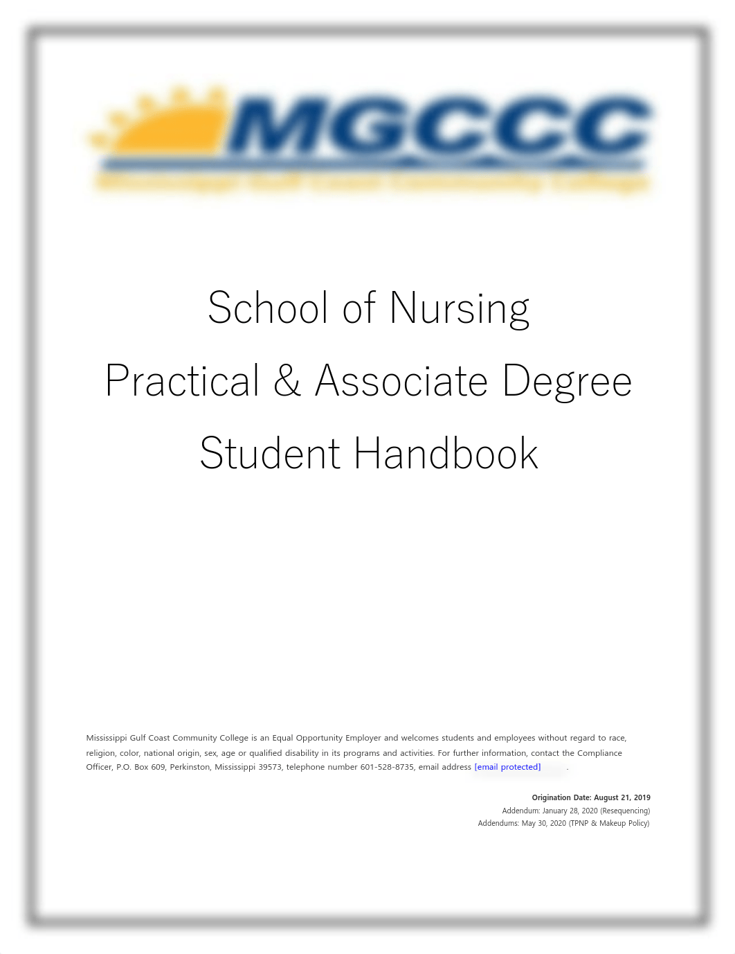 School of Nursing Student Handbook Fall 2021.pdf_dyq3ibylje6_page1