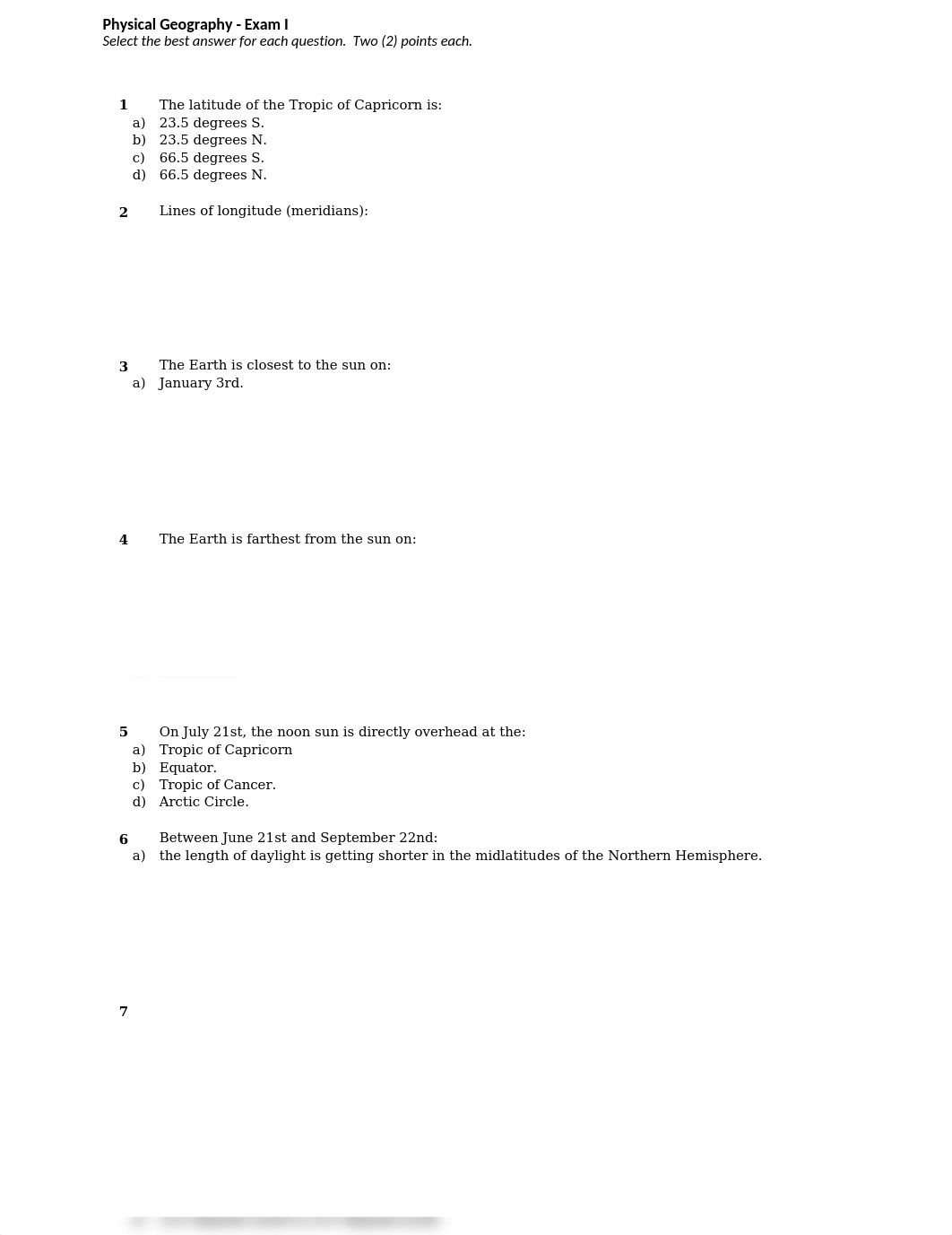 Physical Geography - Section I (Chapters #1, 4, & 5) Study Guide - 072320.xlsx_dyqbvc8d25u_page1