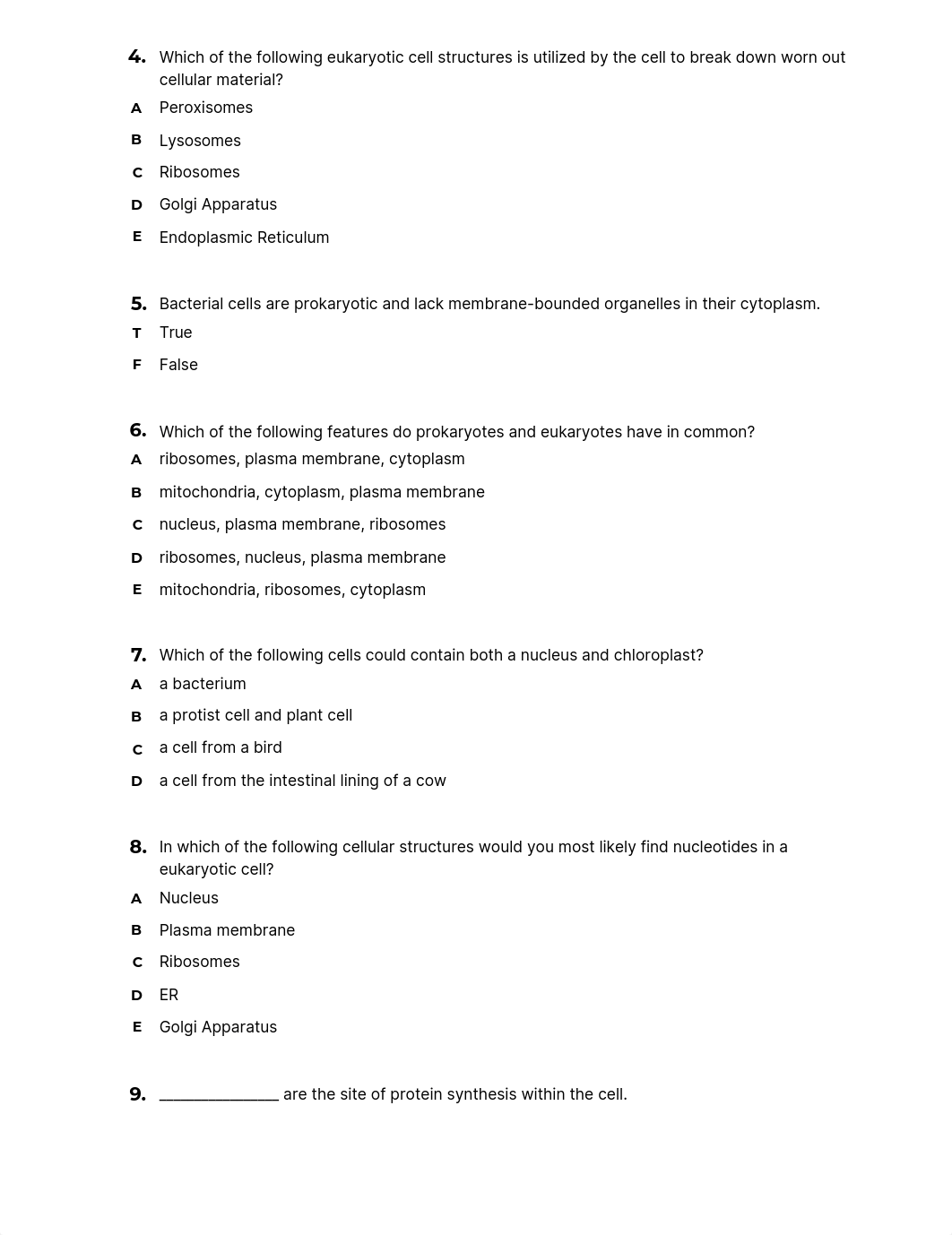 Quiz_Chapters 45 Bacerial Cells Archaeal Cells Eukaryotic Cells and Membranes Talaro (Copy).pdf_dyqe66bxvo3_page2