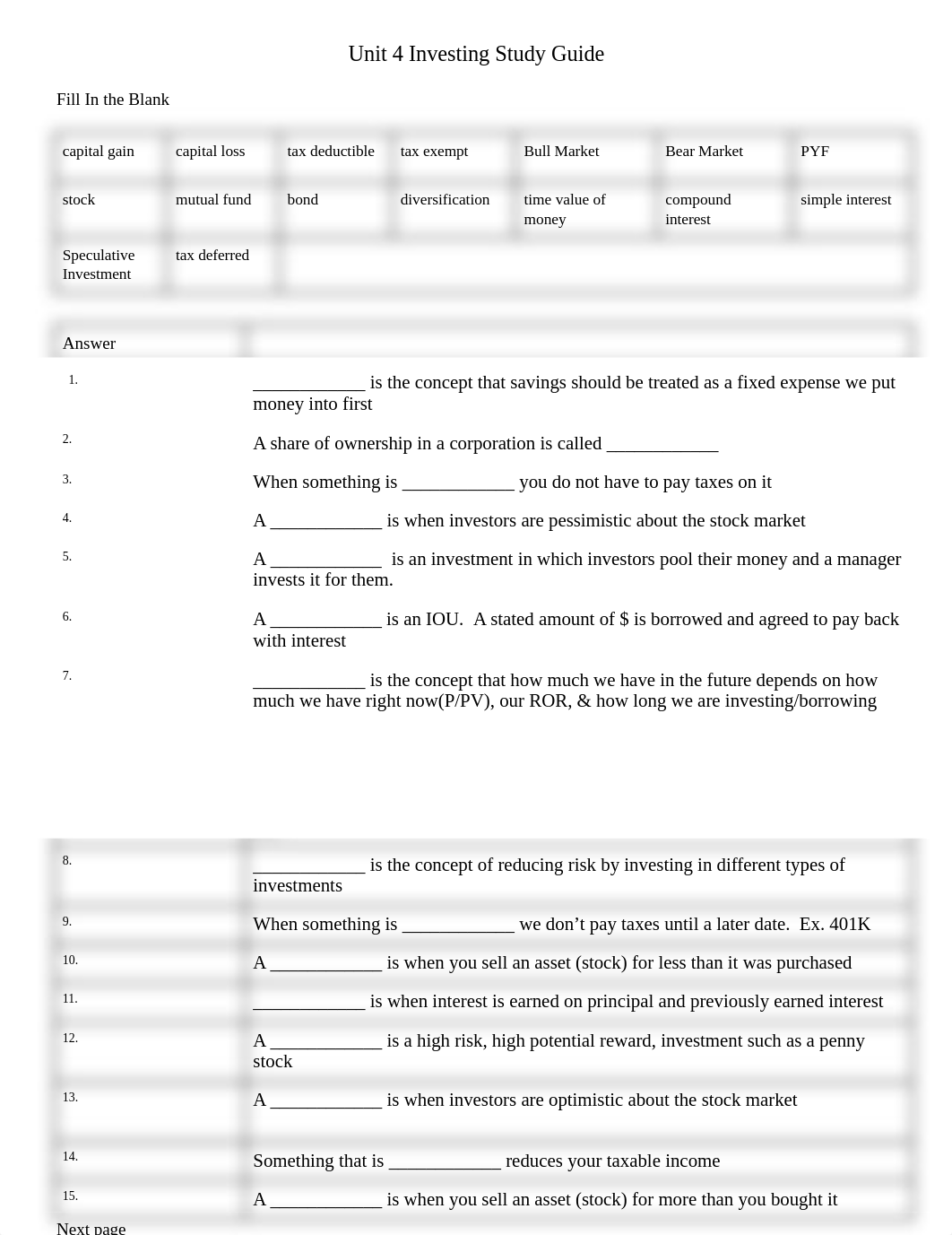 Copy of Unit 4 Investing Study Guide_dyqpdnkrjb9_page1