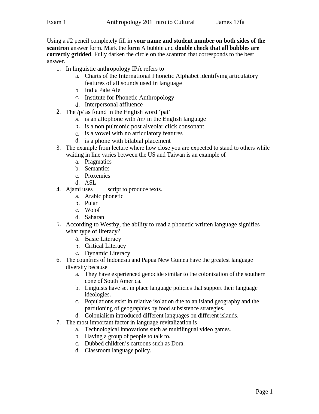 17fa EXAM 1 ANTHROPOLOGY 201AAA.DOC_dyqq751jqku_page1