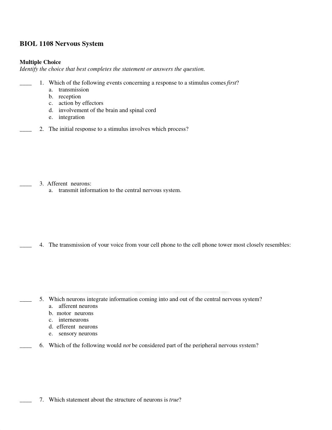 BIOL 1108 Nervous System study guide.pdf_dyr9yz7hgrg_page1