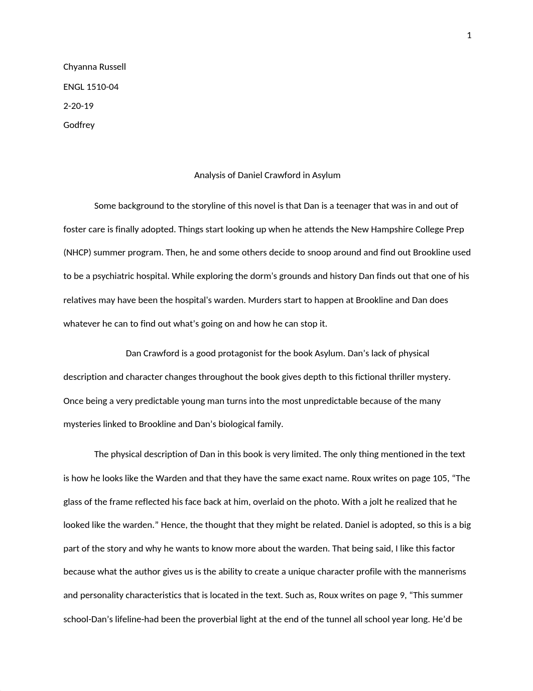 Analysis on Daniel Crawford 2.docx_dyrdx6phyez_page1