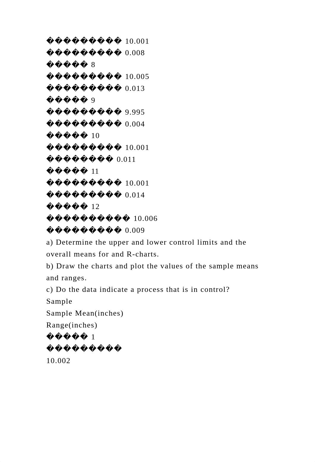 (15 Points) Twelve samples, each containing five parts, were taken f.docx_dyrfd7q3zwh_page3