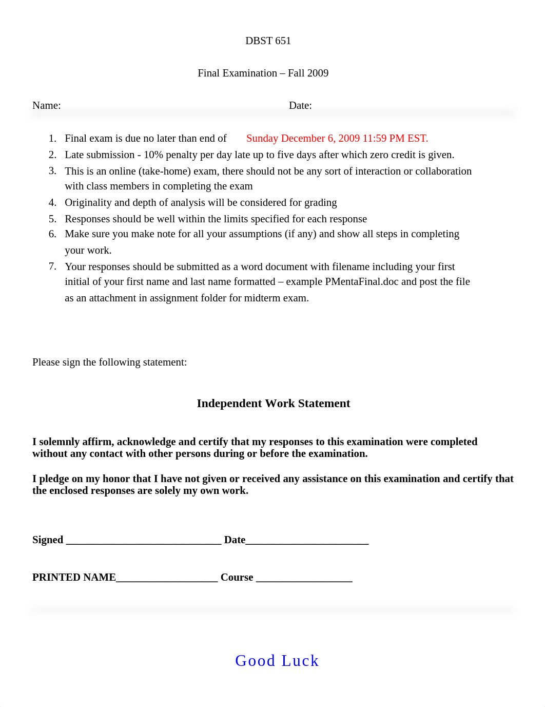 DBST Fall 2009 Final Exam WebTycho_dyrm5yoctwh_page1