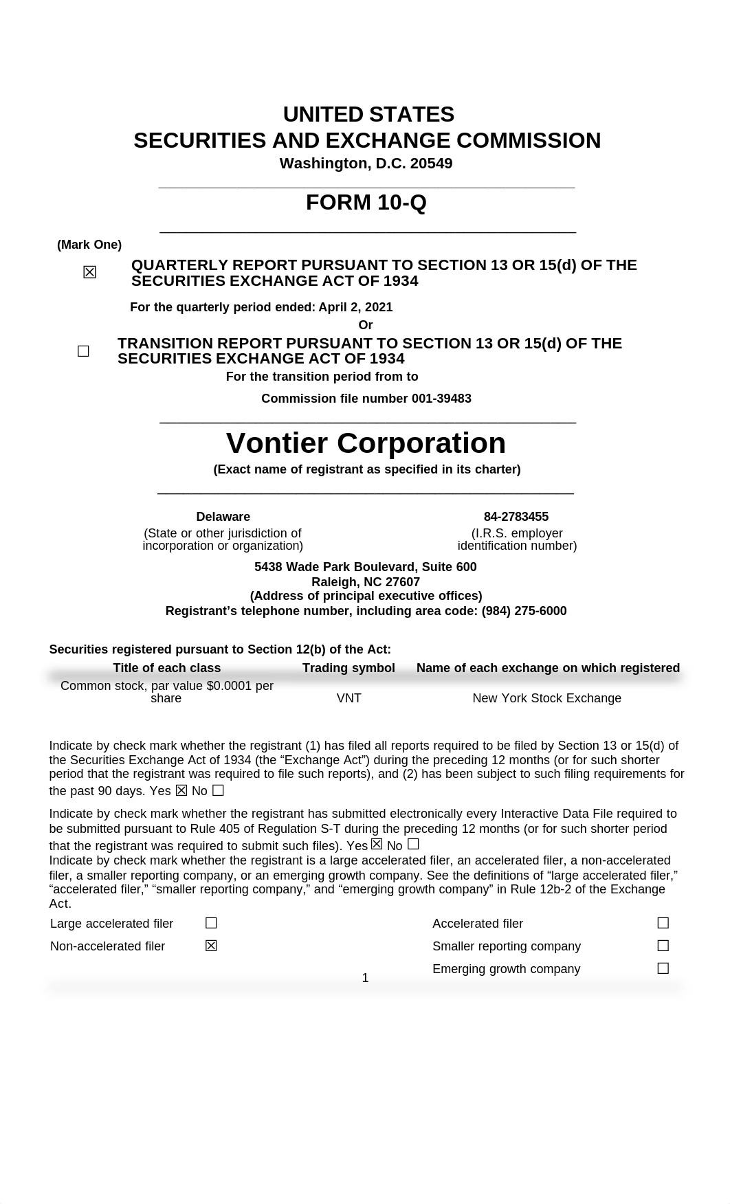 Vontier Corp files (10-Q) Basic quarterly filing, for period end 2-Apr-21 (VNT-US).pdf_dys0w9u5gi0_page1